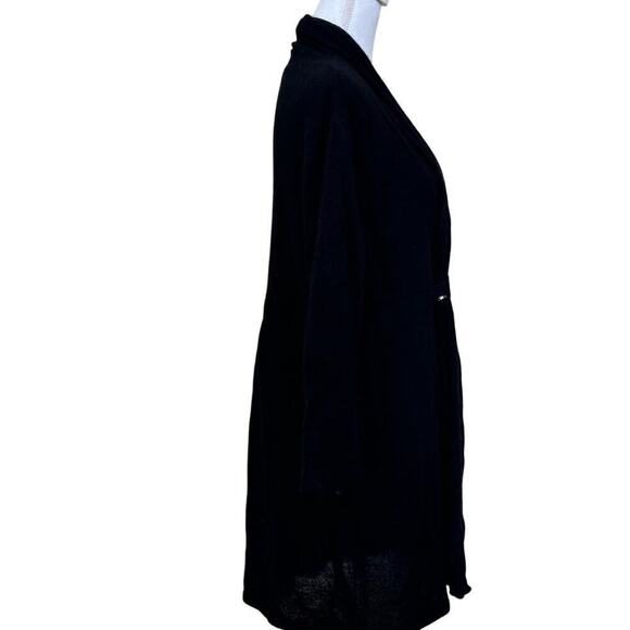 Prive black cashmere cardigan, large, normcore, minimalist, classic, timeless - Picture 2 of 5